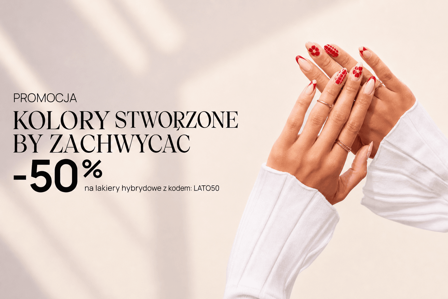Promocja NEONAIL 50% na lakiery hybrydowe z kodem LATO50