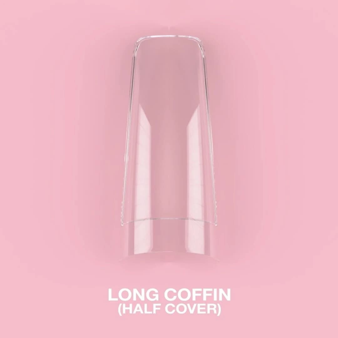 Luna Lunamoon Gel Tips Coffin Long (Half Cover)