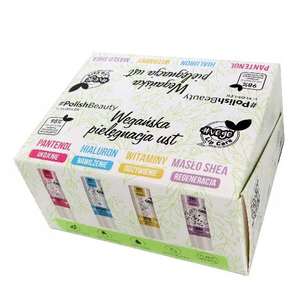 FlosLek Laboratorium Vege Lip Care — zestaw 16 pomadek ochronnych