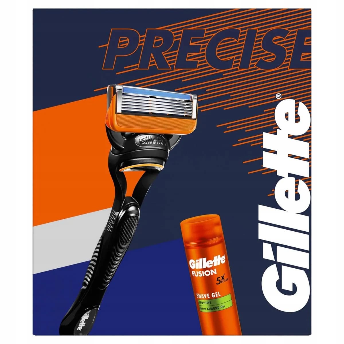 2x Gillette Zestaw Fusion Maszynka Żel