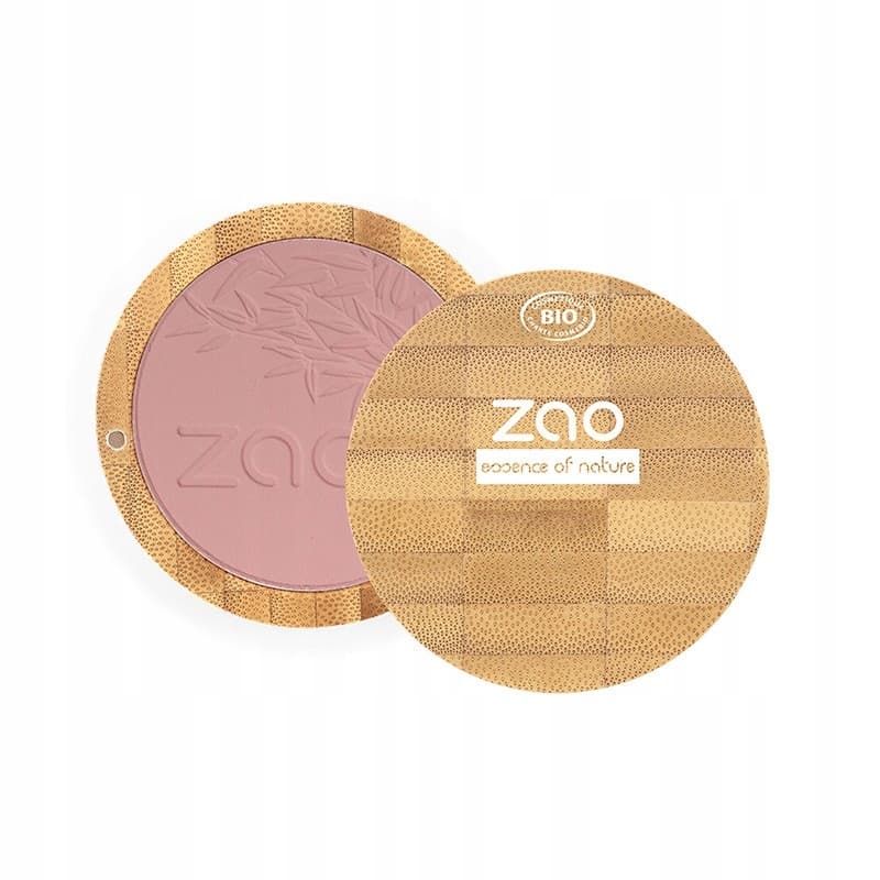 ZAO Róż kompaktowy do twarzy, naturalny, wegański Ecocert, Zao Dark purple 323