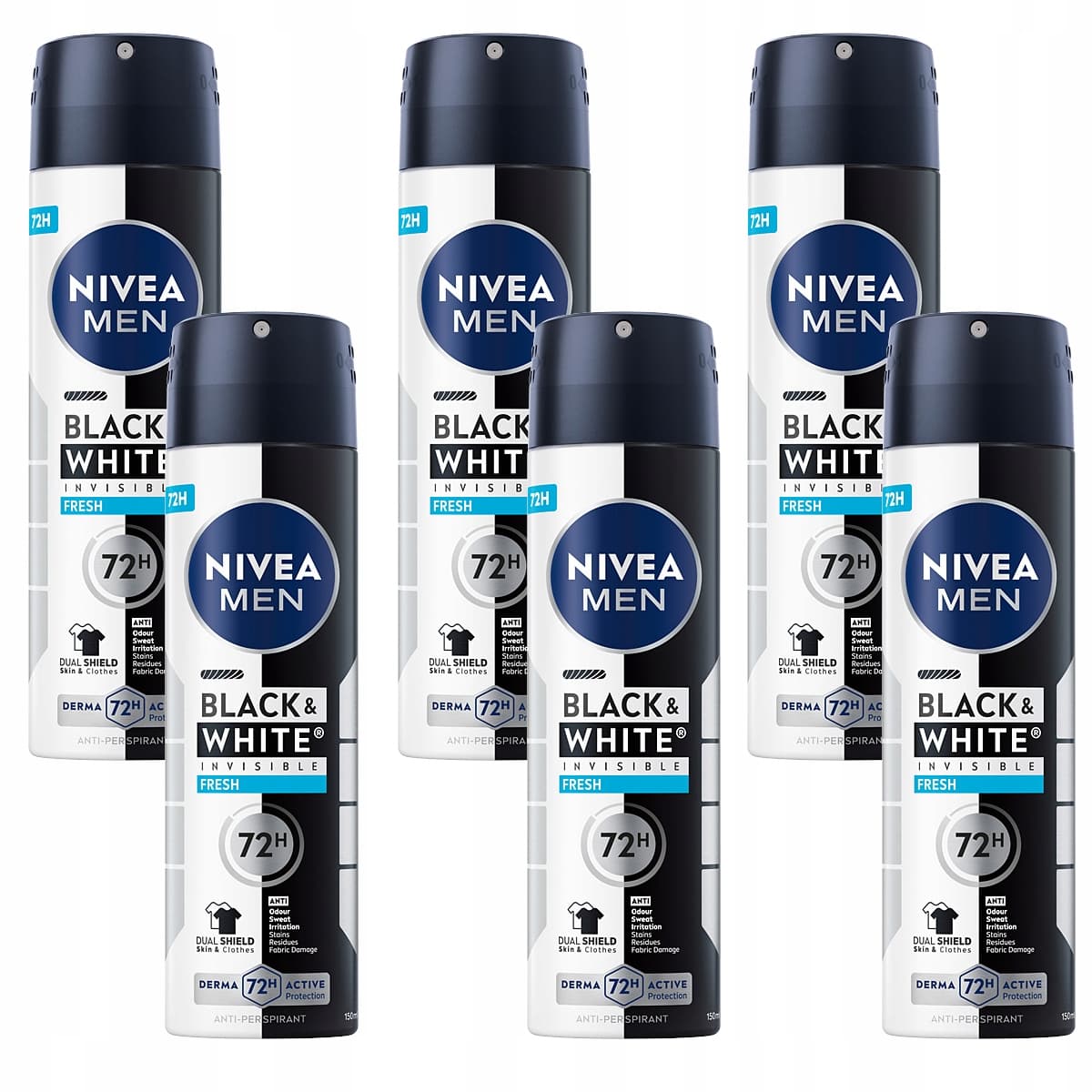 Men Antyperspirant Black&White Invisible Fresh spray