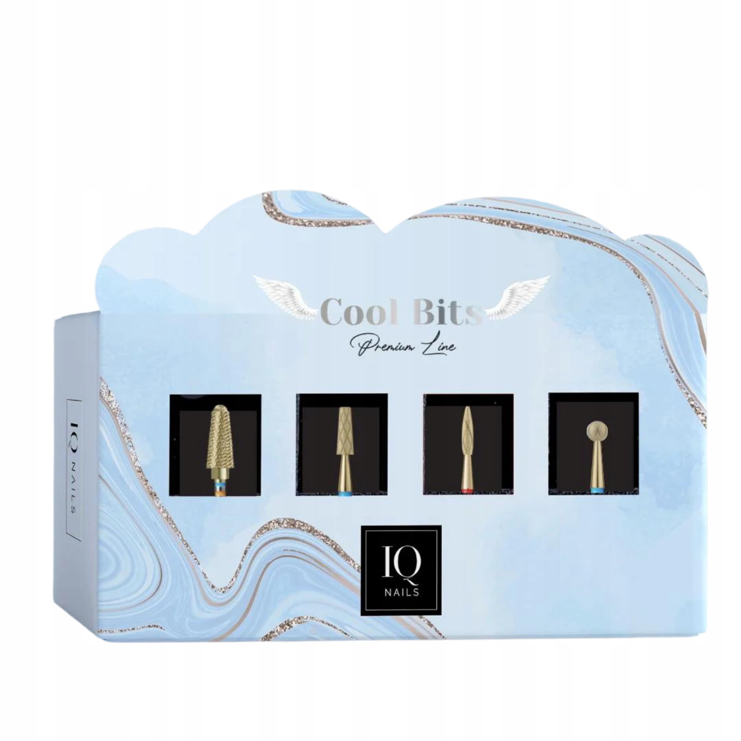 IQ Nails Zestaw Frezów Cool Bits Mini Stożek Płomyk Kulka NR.39
