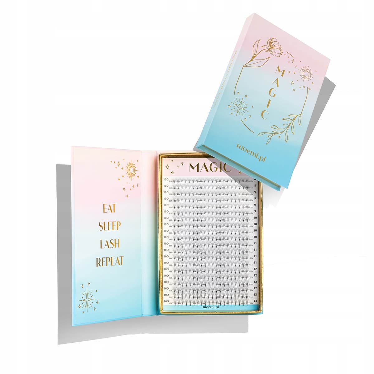 Rzęsy w kępkach Moemi Lash&Nail Store Magic 9 mm 0,07 CC. 3D