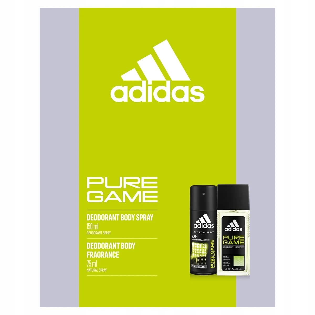 2x Adidas Pure Game Men Zestaw Dns Spray