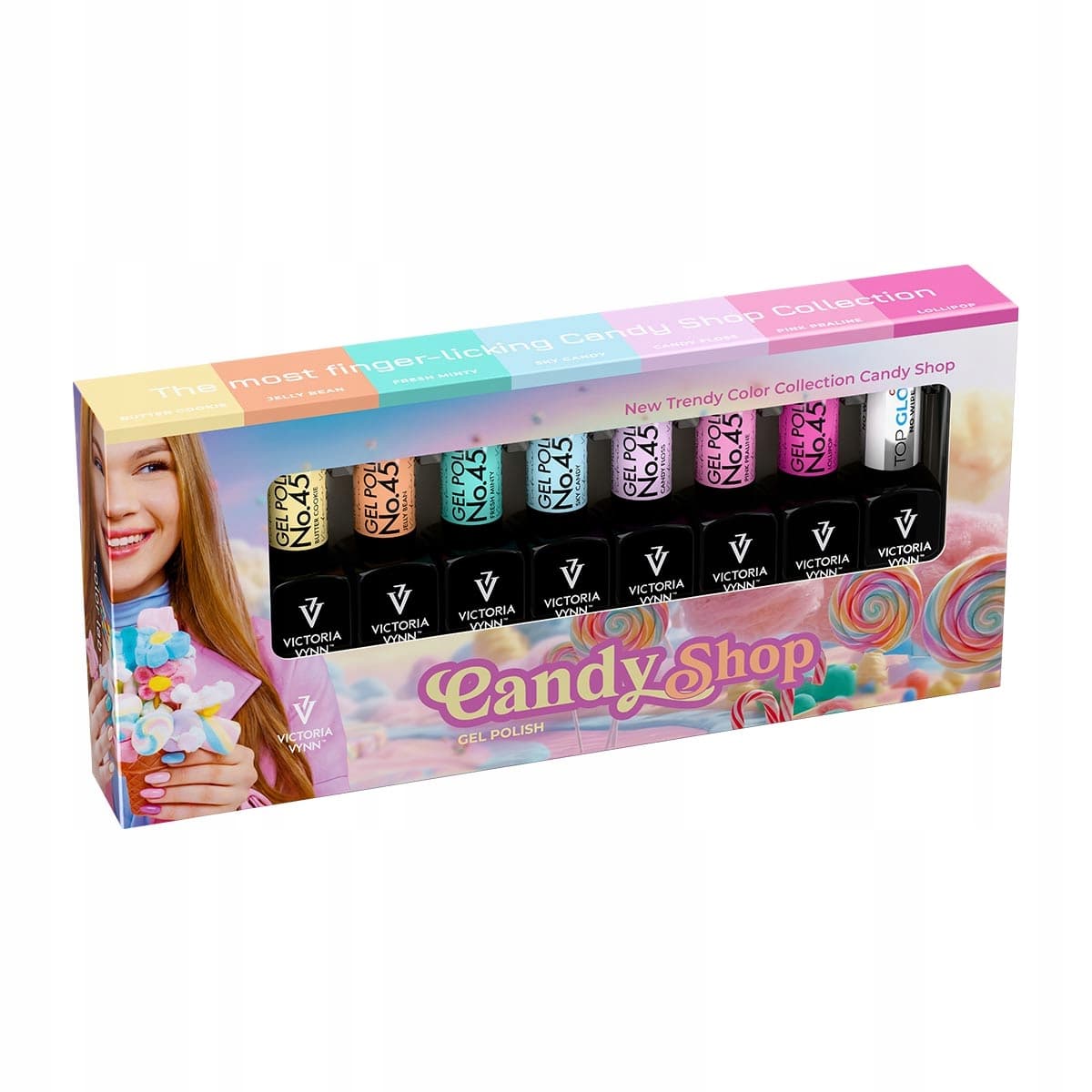 Victoria Vynn Candy Shop 452–458 z topem Oh! My Gloss zestaw