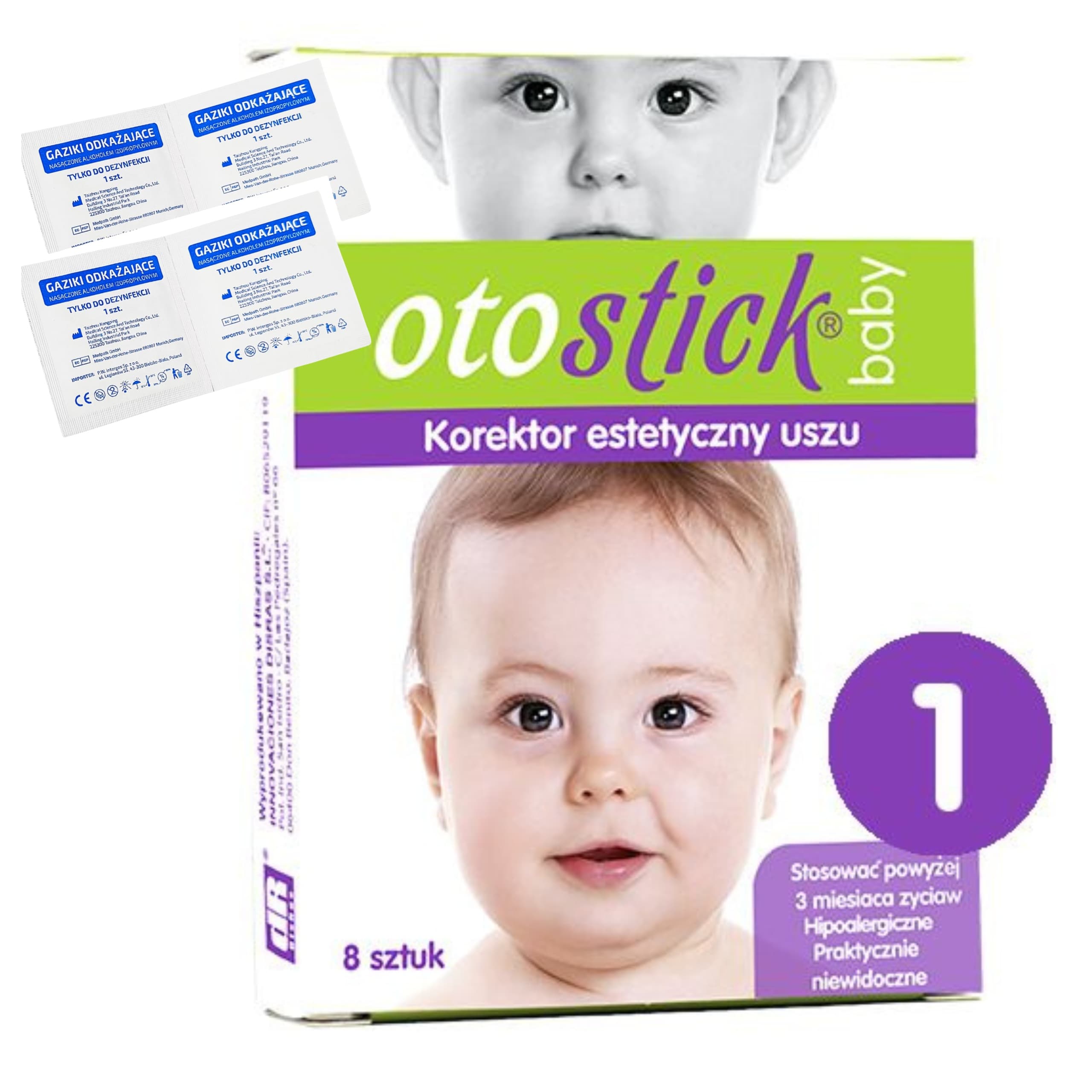 Baby Korektory Estetyczne Uszu Hypoalergiczny Oryginał