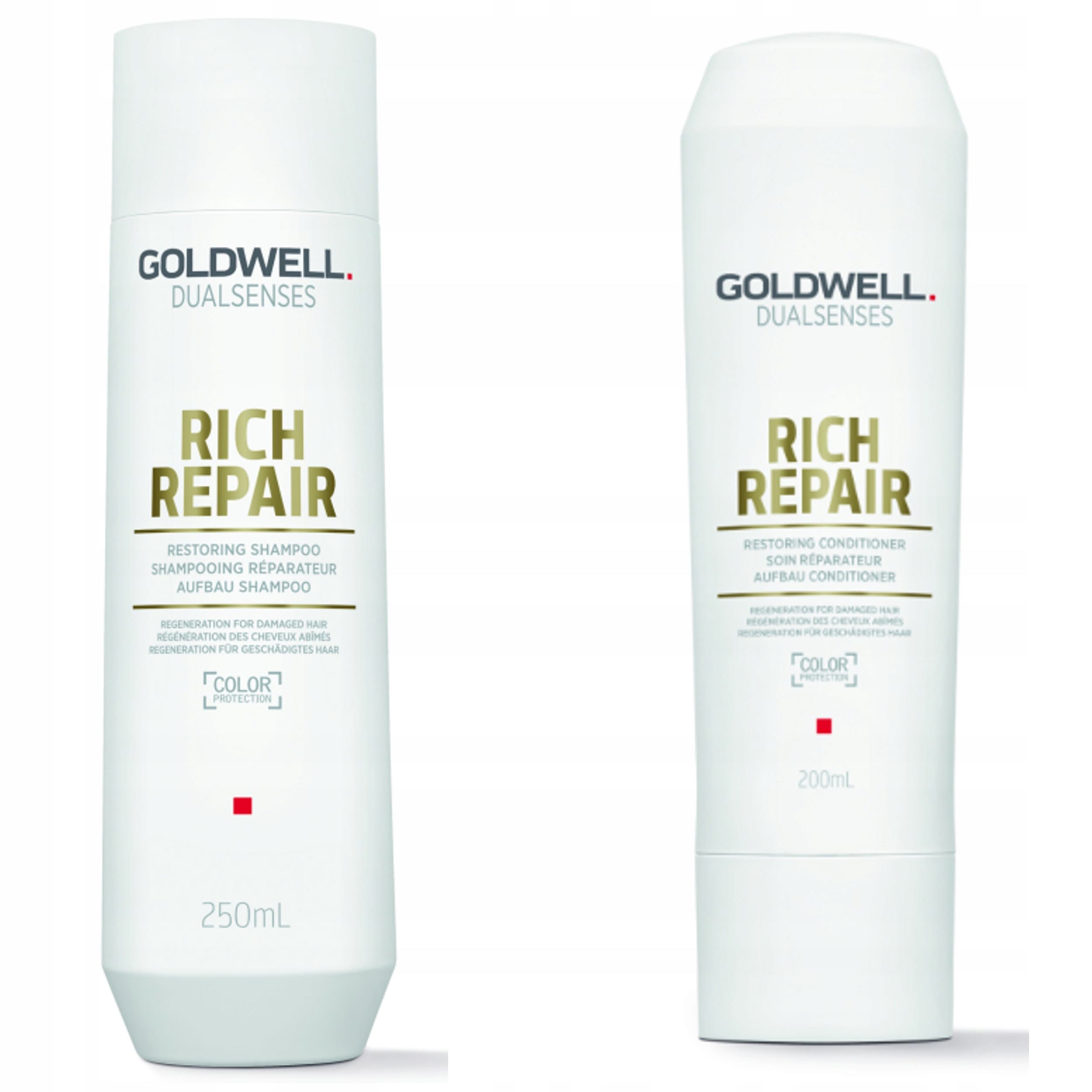 Goldwell Dualsenses Rich Repair zestaw: szampon 250 ml + odżywka 200 ml