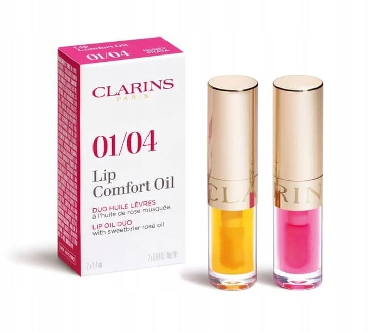 Lip Comfort olejek błyszczyk 01 Honey 04 Pitaya zestaw
