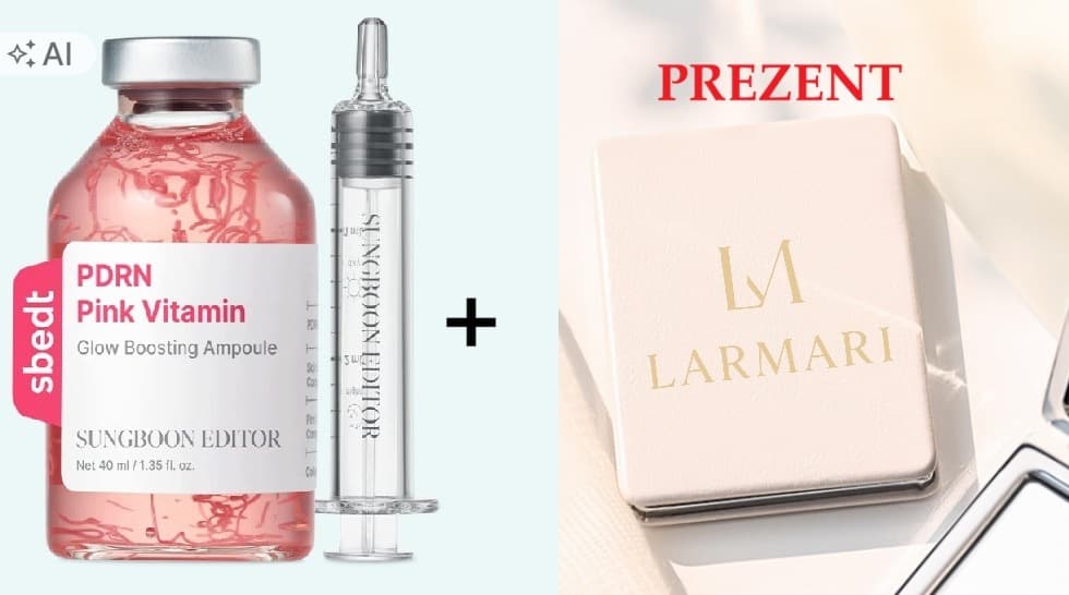 Sungboon Editor Pdrn Pink Vitamin Glow Boosting Ampoule +Prezent