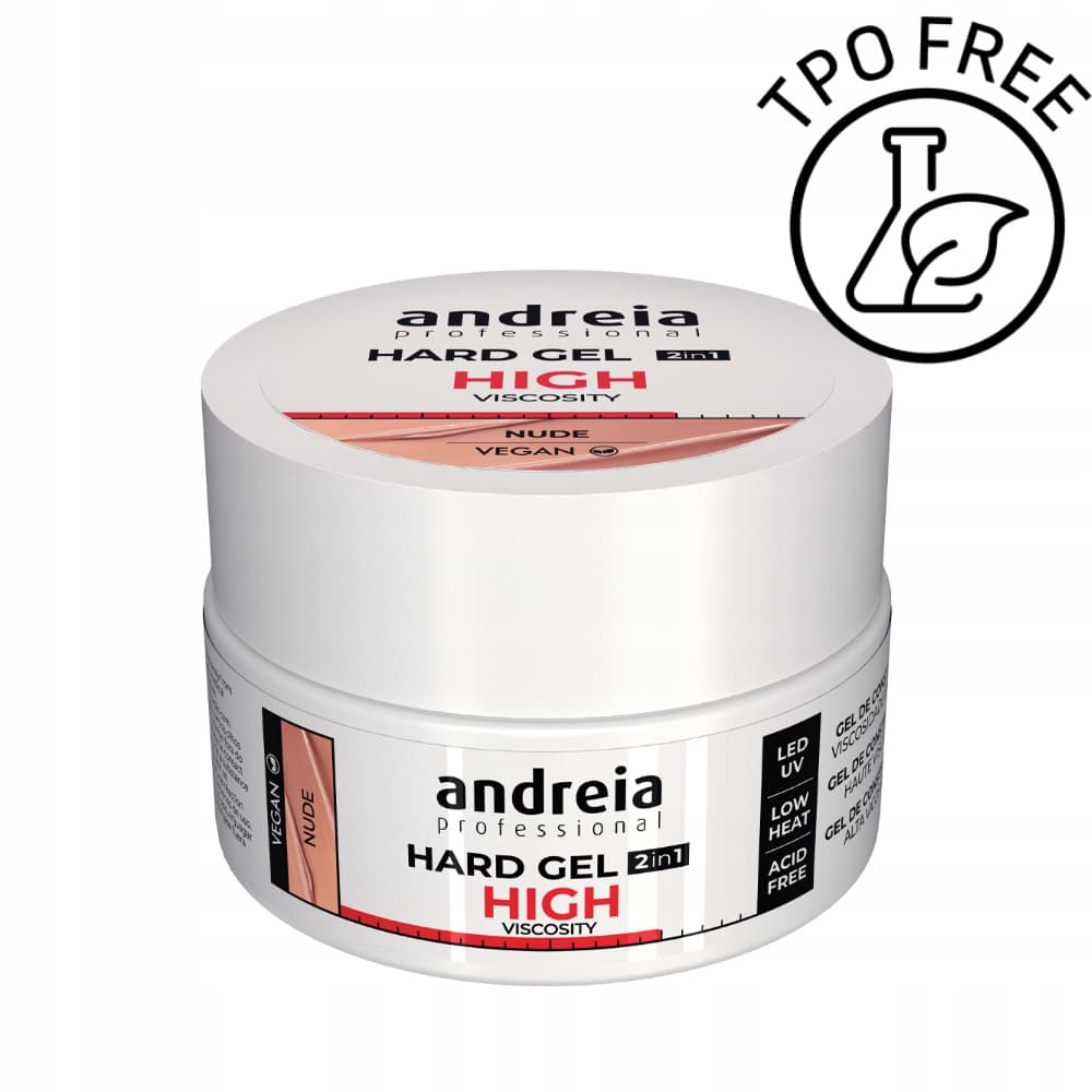 Żel budujący AndreiaHard Gel 2w1 samopoziomujący Nude bez Tpo