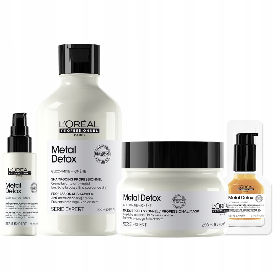 Loreal Pro zestaw ochronny Metal Detox przeciwdziałający porowatości włosów