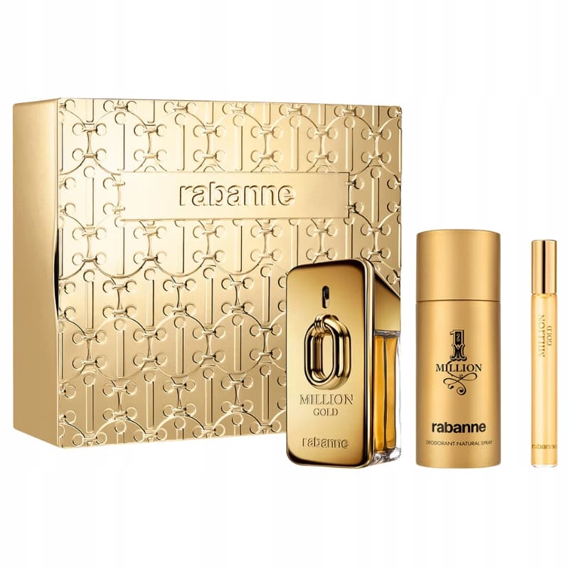 Paco Rabane 1 Million Gold Men Zestaw EDP+DNS+TRAVEL SPRAY