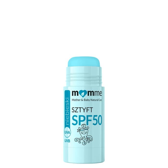 Niebieski sztyft przeciwsłoneczny SPF 50