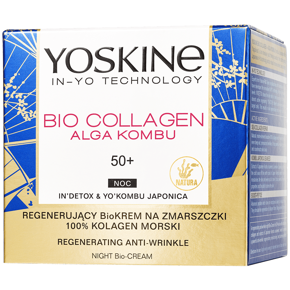 Regenerujący biokrem na zmarszczki 100% Kolagen Morski Krem na noc