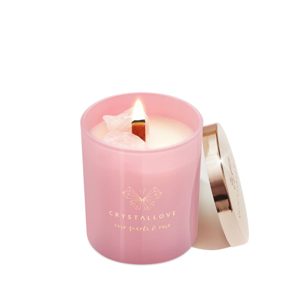 Rose Quartz Candle&Rose