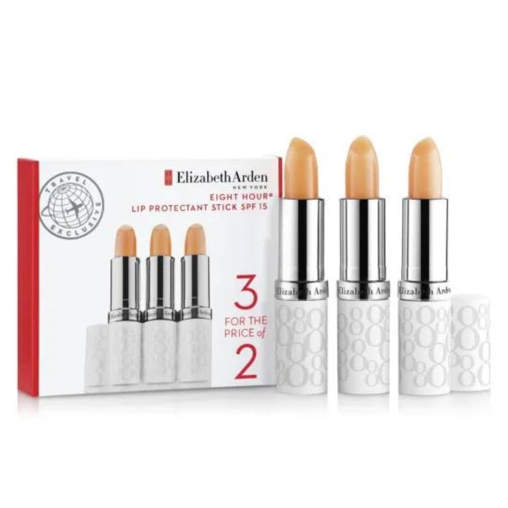 Eight Hour Lip Protectant Stick SPF15 Trio Set Zestaw Balsamów Do Ust