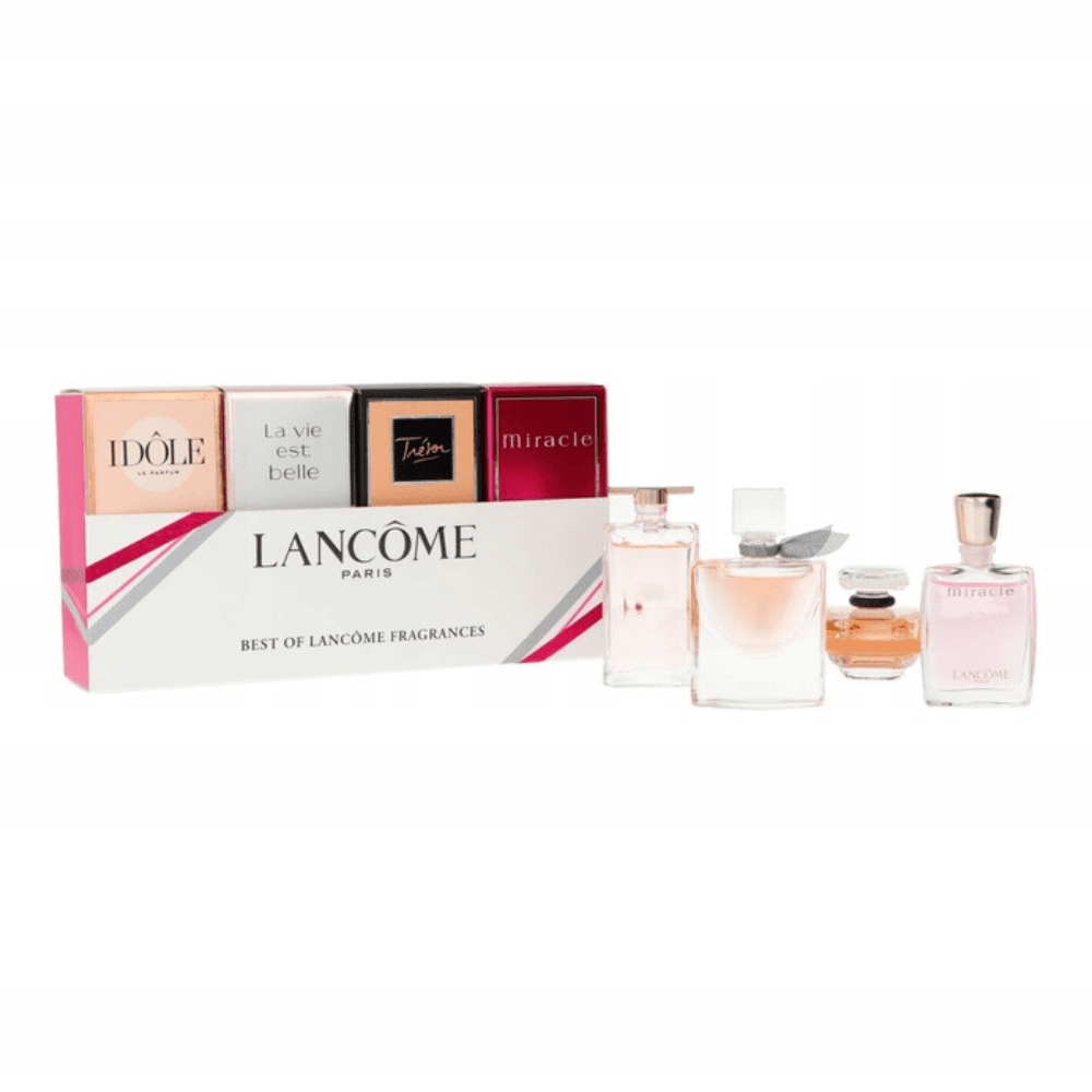 Best of Lancôme Fragrances: Trésor 7,5 ml + Idôle 5 ml + La Vie Est Belle 4 ml + Miracle 5 ml – zestaw