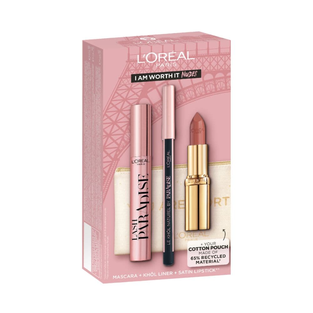 L'oreal Look On The Go I Am Worth It Nudes Zestaw do makijażu