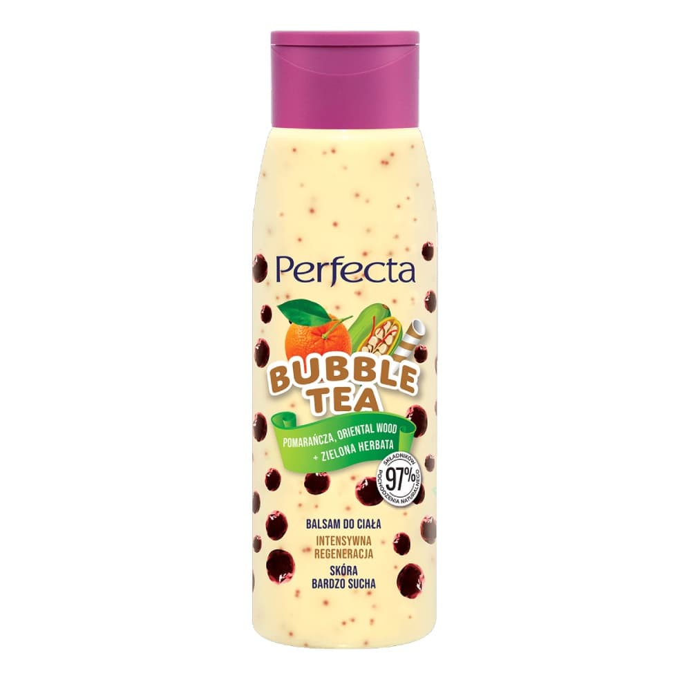 Bubble Tea Balsam do ciała Intensywna regeneracja Pomarańcza + Oriental Wood + Zielona Herbata