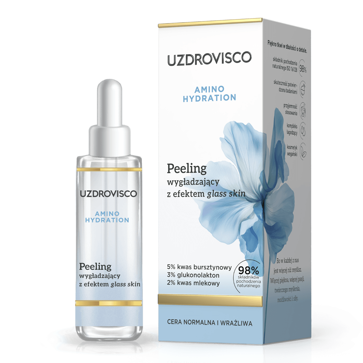 Amino Hydration peeling wygładzający z efektem glass skin Peeling do twarzy