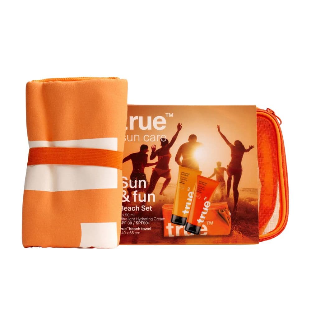 Sun&Fun Advanced Sun Care Zestaw Kremów Do Opalania SPF30 + SPF50 Kosmetyczka + Ręcznik