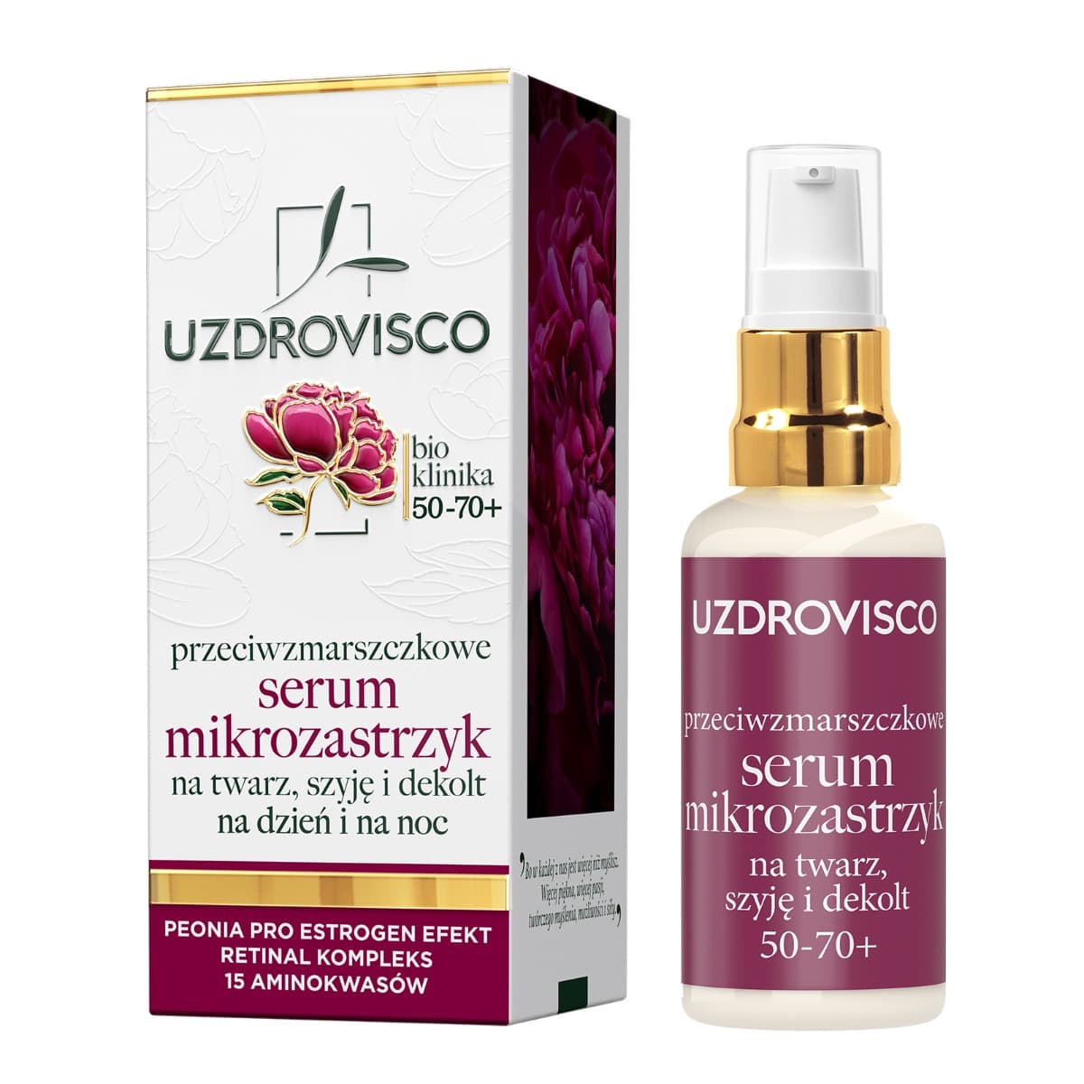 Bioklinika Przeciwzmarszczkowe Serum-Mikrozastrzyk Na Twarz, Szyję i Dekolt Na Dzień I Na Noc 50-70+