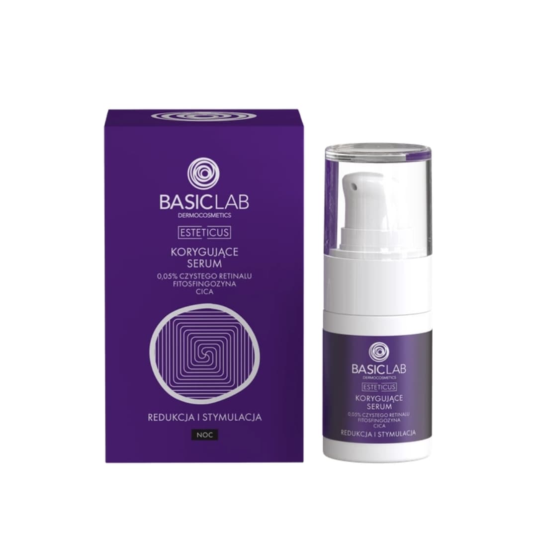 Korygujące serum 0,05% czystego retinalu, fitosfingozyna, CICA Redukcja i Stymulacja Serum do twarzy