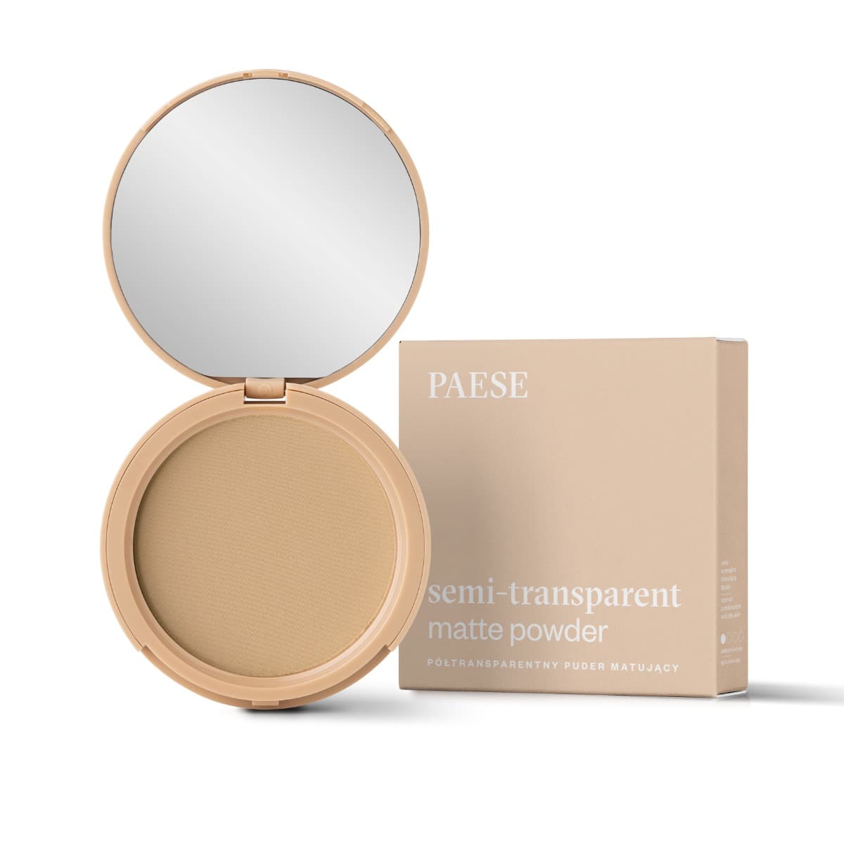 Transparent Matte Powder 3A Złoty beż Półtransparentny matujący puder do twarzy