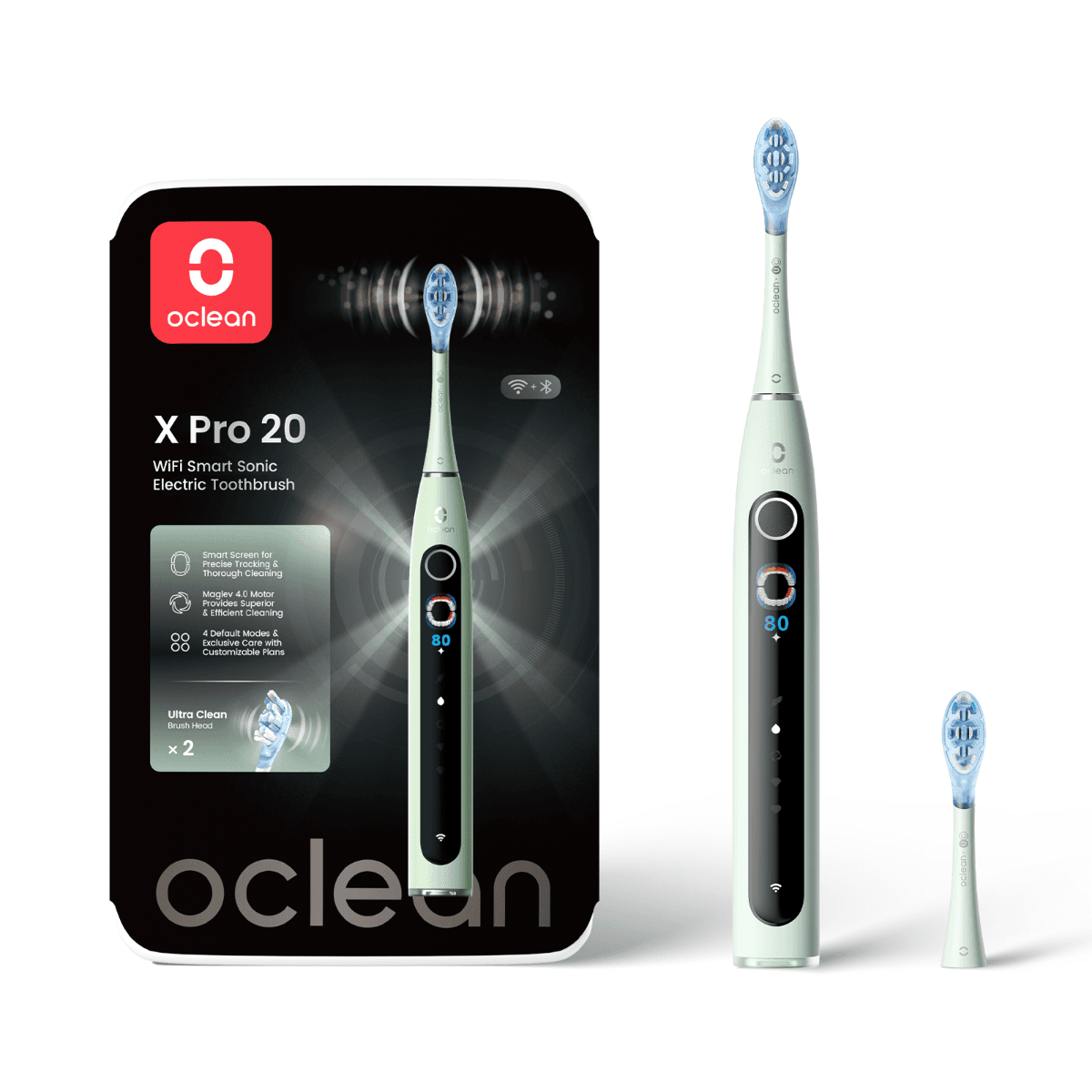 X Pro 20 Green Sonic Toothbrush Higiena jamy ustnej
