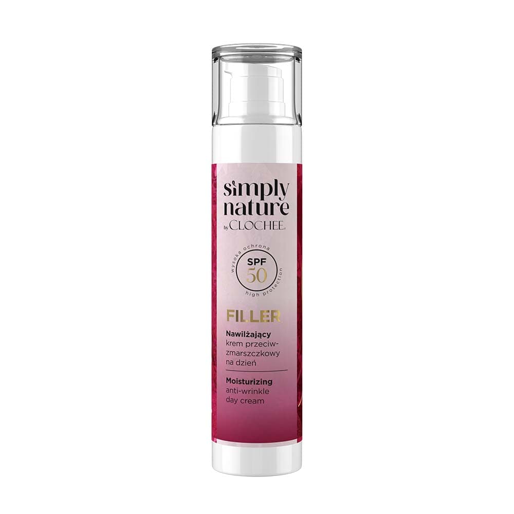 Simply Nature FILLER Moisturizing Anti-Wrinkle Day Cream SPF 50 Nawilżający krem przeciwzmarszczkowy na dzień
