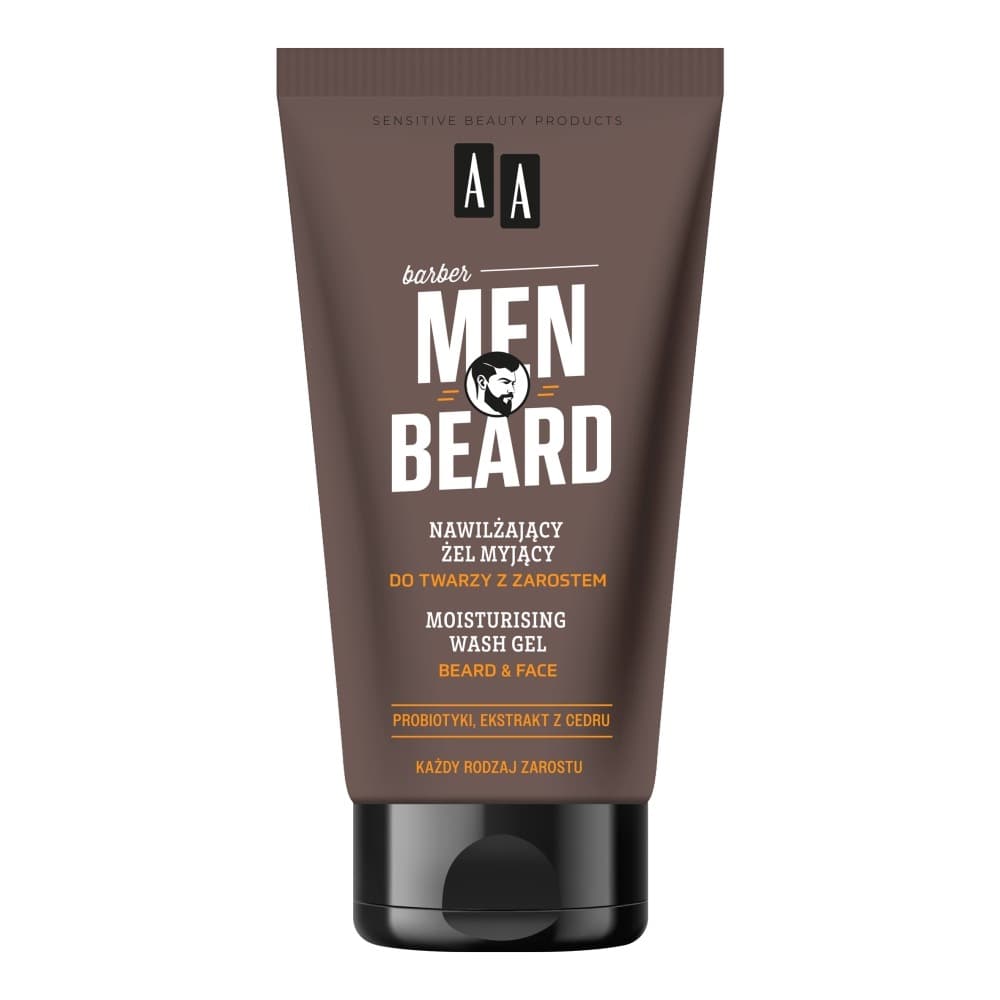 Men Beard Nawilżający Żel Myjący do Twarzy z Zarostem