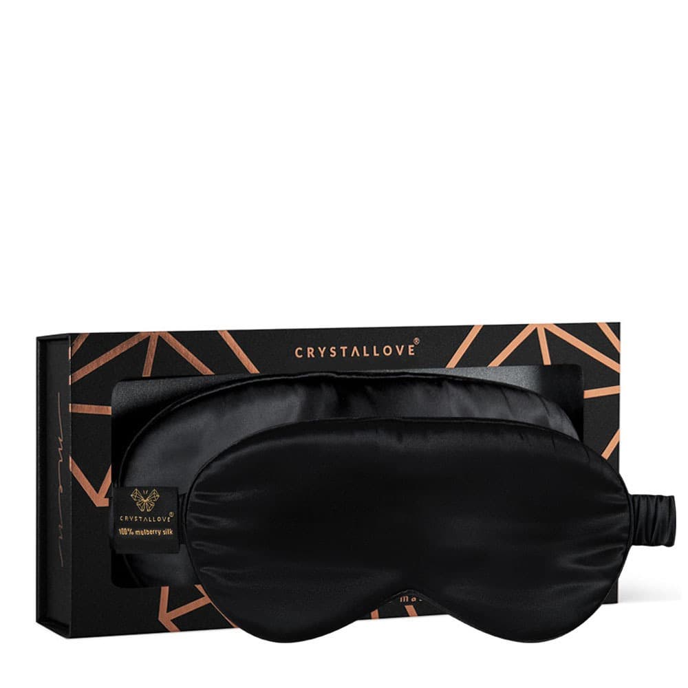 Men Silk Eye Mask Black