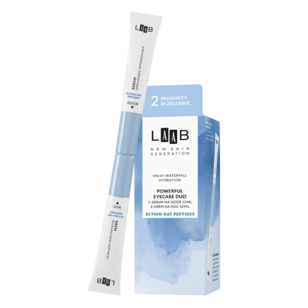 LAAB Milky Waterfall Hydration powerfull eyecare duo Serum na dzień + Krem na noc