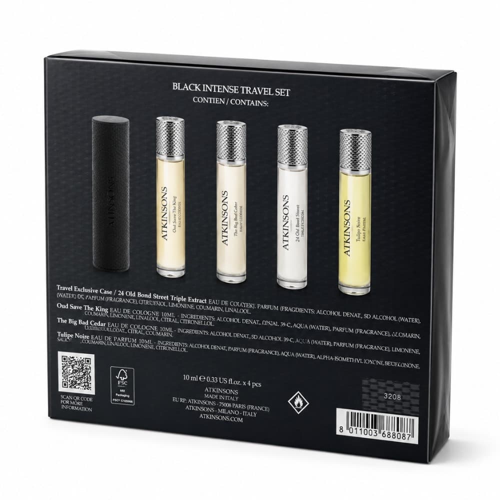 Black Intense Travel Set Zestaw miniaturek unisex