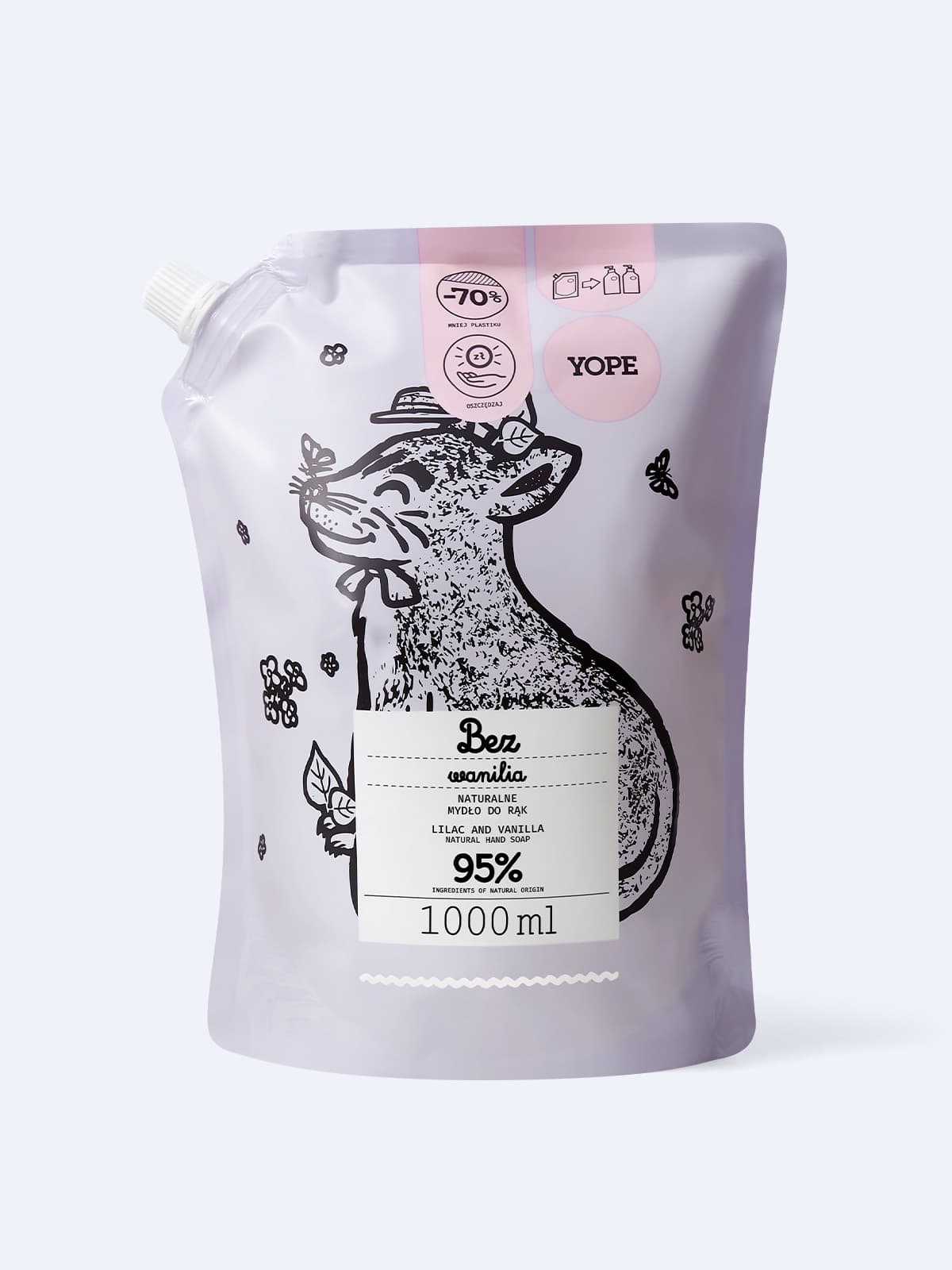 Refill naturalnego mydła do rąk Bez i wanilia