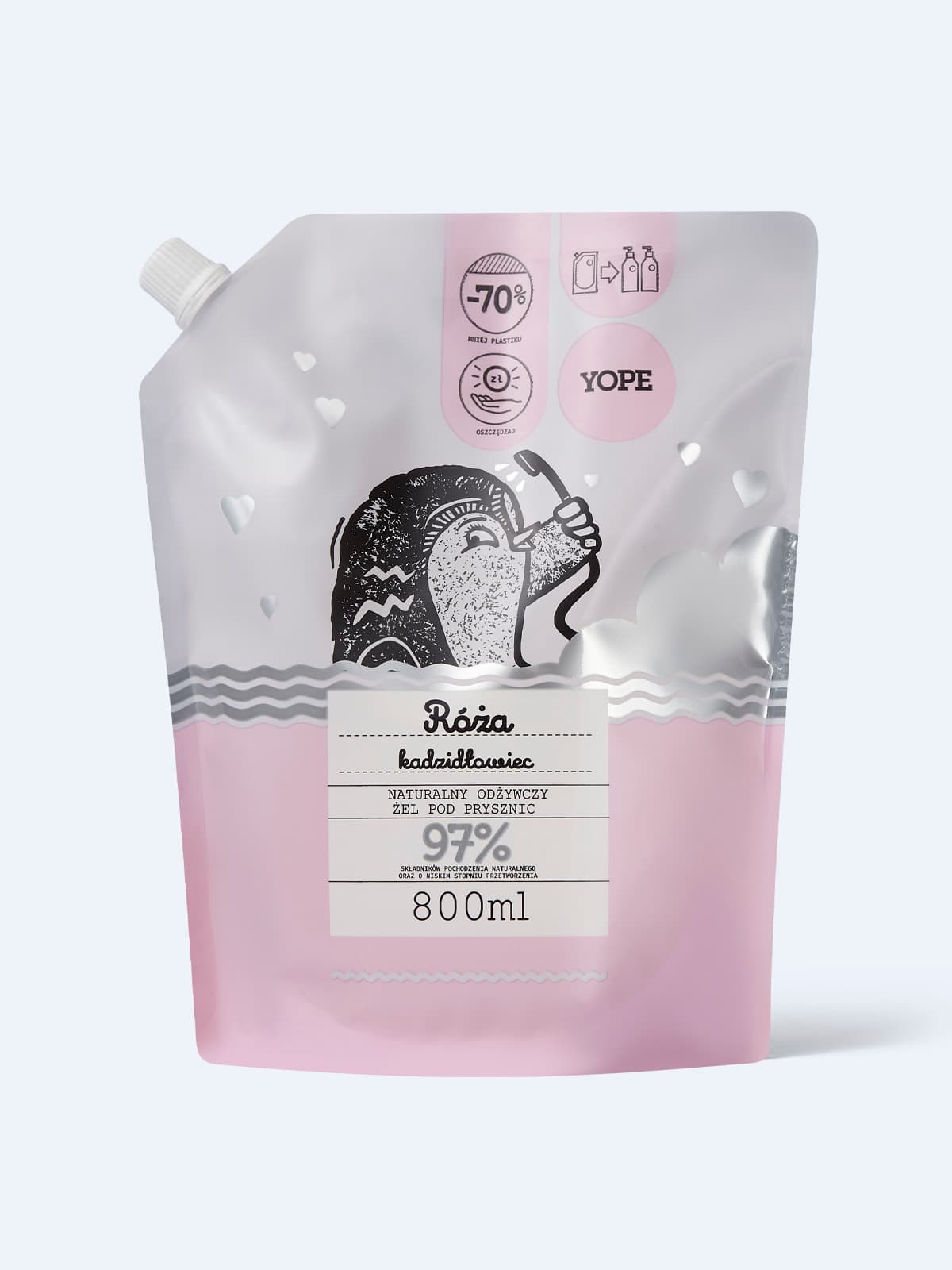 Refill naturalnego żelu pod prysznic Róża i kadzidłowiec