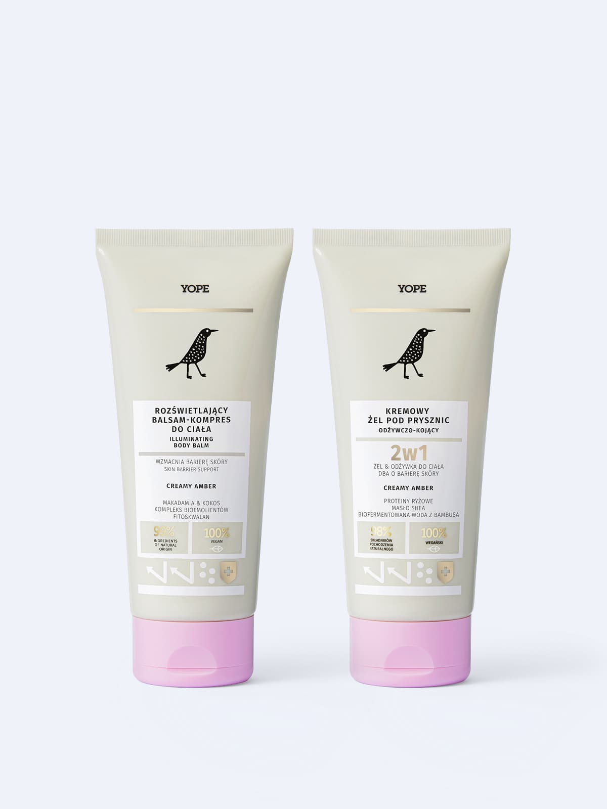 Zestaw Creamy amber - żel pod prysznic + balsam do ciała