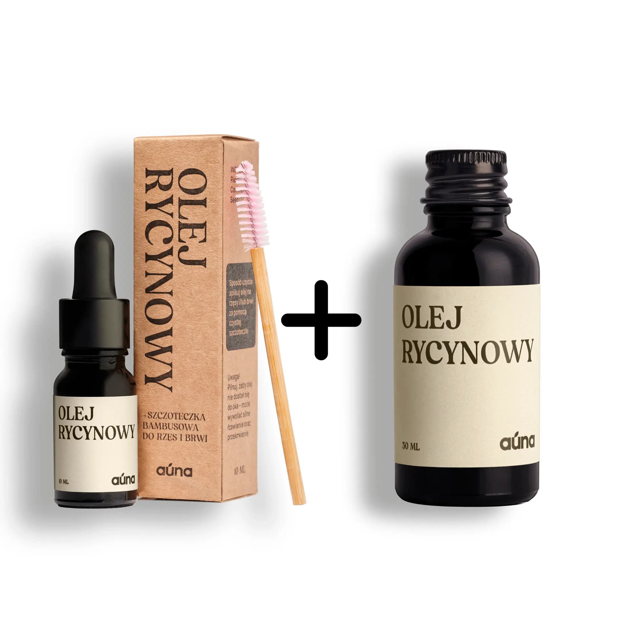 olej rycynowy + REFILL + szczoteczka | naturalna odżywka do brwi i rzęs