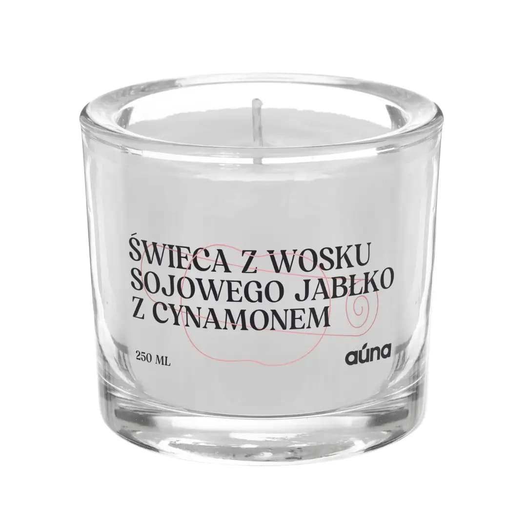 Świeczka sojowa pieczone jabłko z cynamonem o pięknym zapachu szarlotki