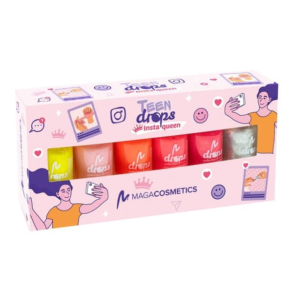 Cosmetics, Teen Drops InstaQueen V.01, zestaw lakierów do paznokci
