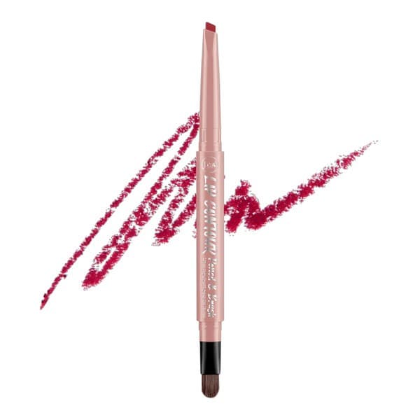 Lip Contour Pencil & Brush, automatyczna konturówka do ust z pędzelkiem 202 Garnet Red