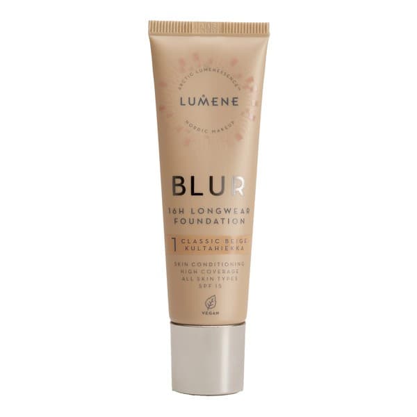 Blur 16h Longwear Foundation, długotrwały podkład SPF 15, 1 Classic Beige