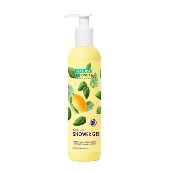 Natura Estonica Basil Lush, żel pod prysznic z organiczną bazylią