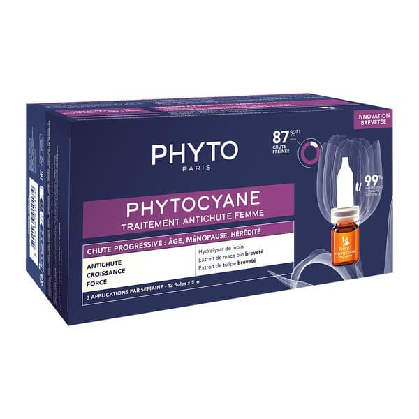 Phytocyane, kuracja przeciw wypadaniu włosów dla kobiet,, 12 ampułek