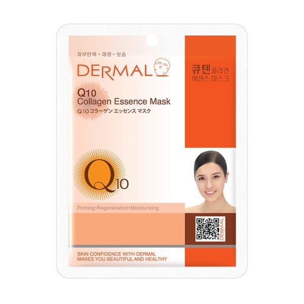 Dermal Q10 Collagen Essence Mask, maska w płachcie z koenzymem Q10