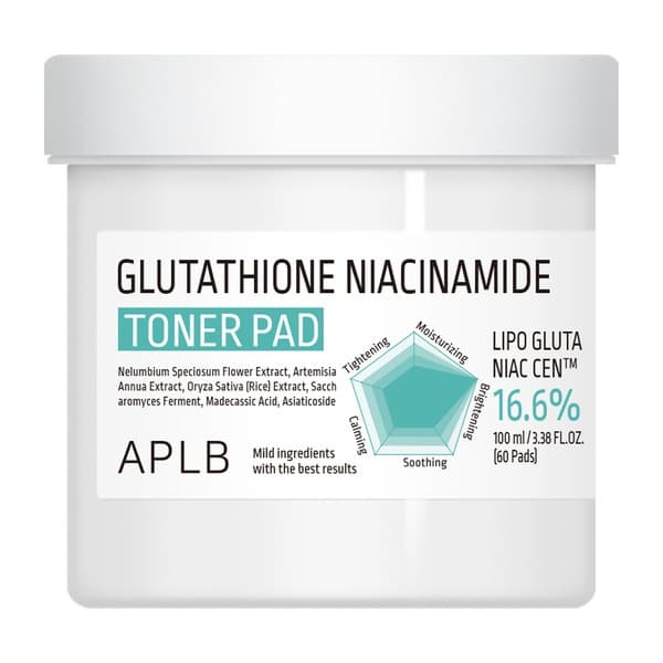 Glutathione Niacinamide Toner Pad, płatki tonizujące do twarzy z glutationem i niacynamidem