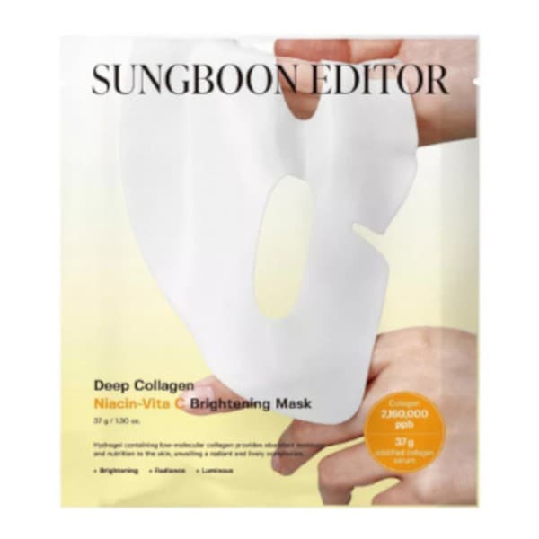 Sungboon Editor, Deep Collagen Niacin-Vita C Bright, maska w płachcie