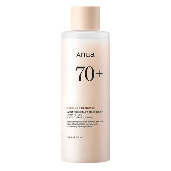 Rozświetlający tonik ryżowy o mlecznej formule Rice 70 Glow Milky Toner ANUA