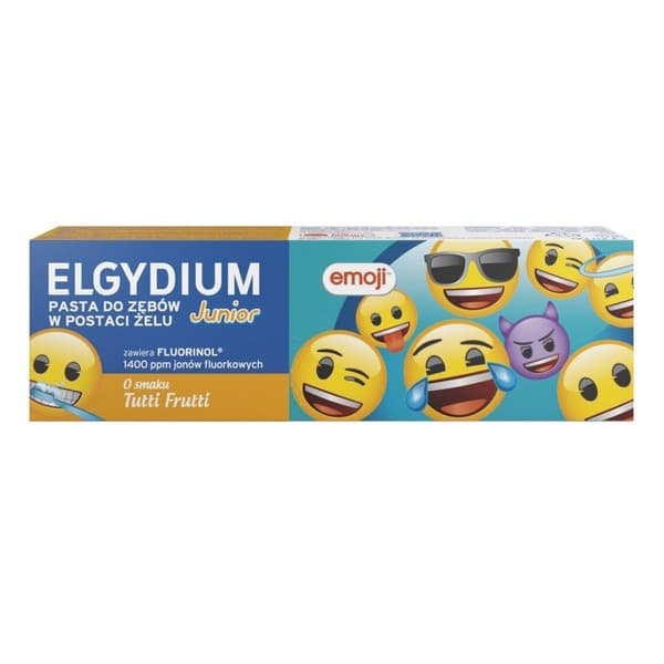 Junior Emoji, pasta do zębów dla dzieci 7-12 lat, smak Tutti-Frutti